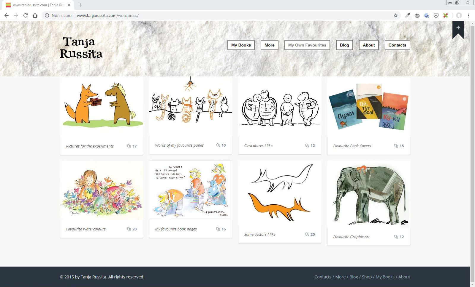 Website for Tanja Russita Illustrator